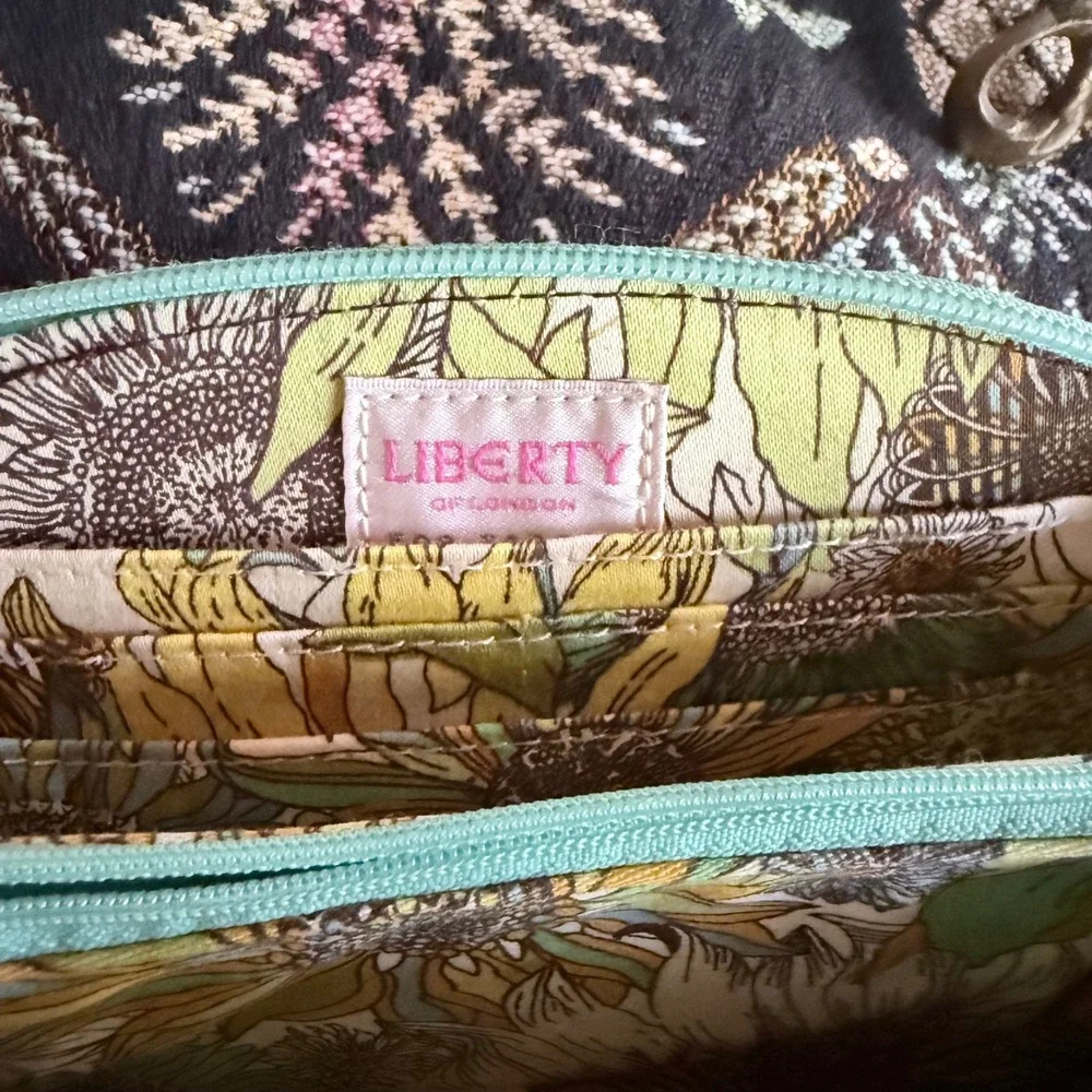 Liberty of London for Target Floral Zip Wallet - Sunflower Print Mint & Yellow